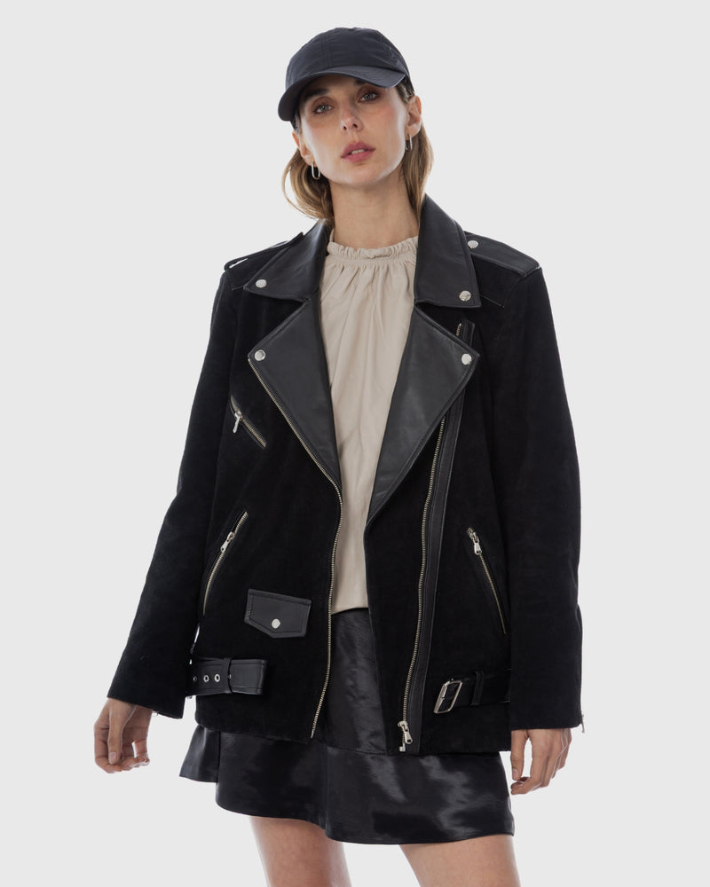 Biker Naomi Oversize Reno Negro