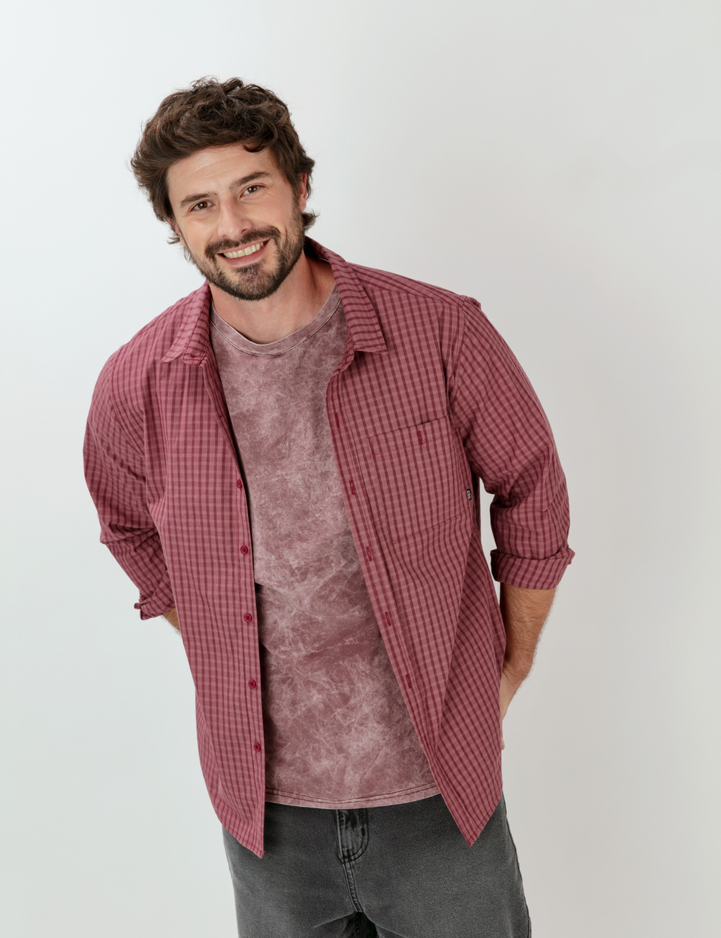 Camisa Dandy Burdeo