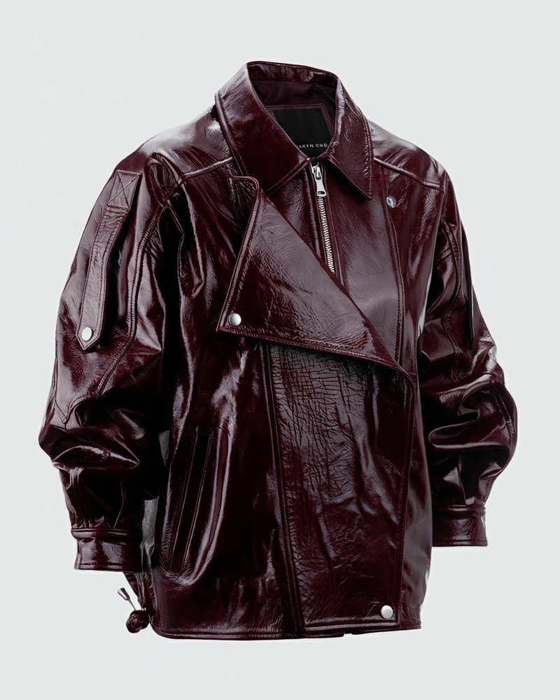 Chaqueta Santos Charol Granate