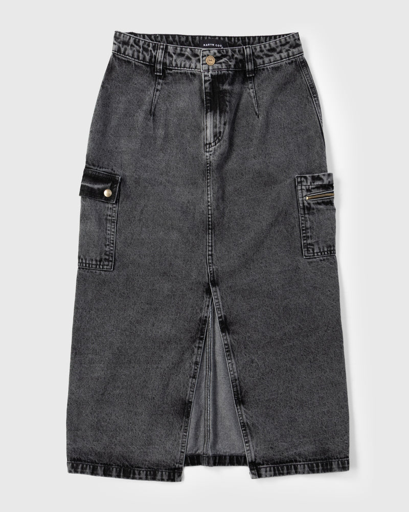 Falda Denim Ninfa Recycled Negro