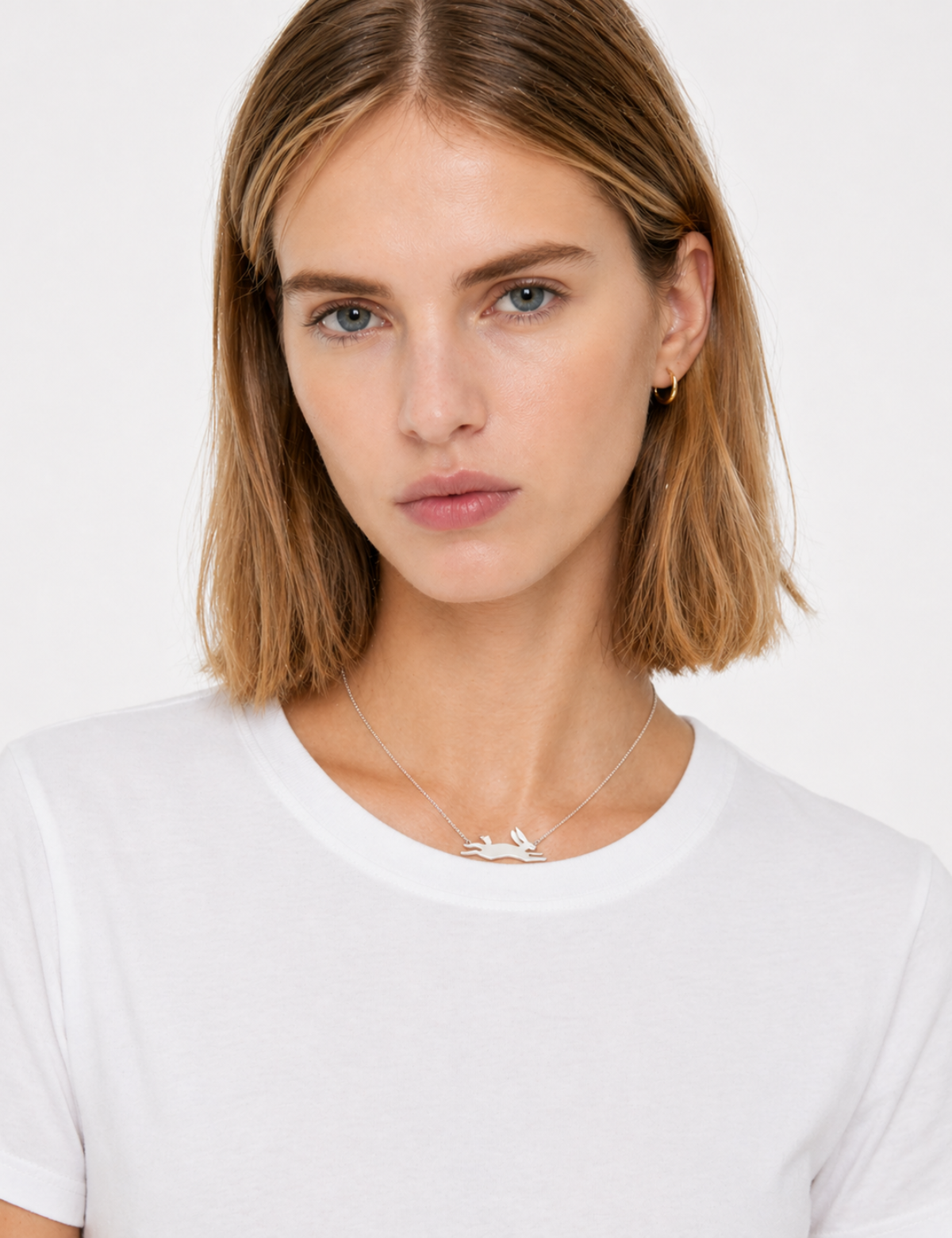 Collar Espejo Lapin Plata