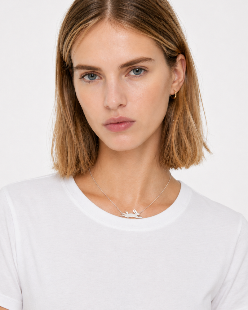 Collar Espejo Lapin Plata