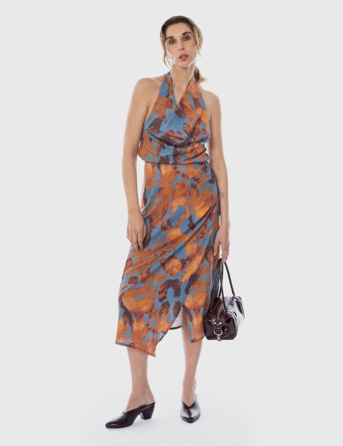 Falda Viscosa Simona Fuego