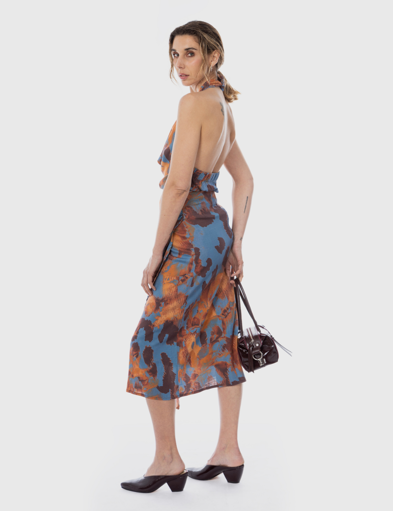 Falda Viscosa Simona Fuego