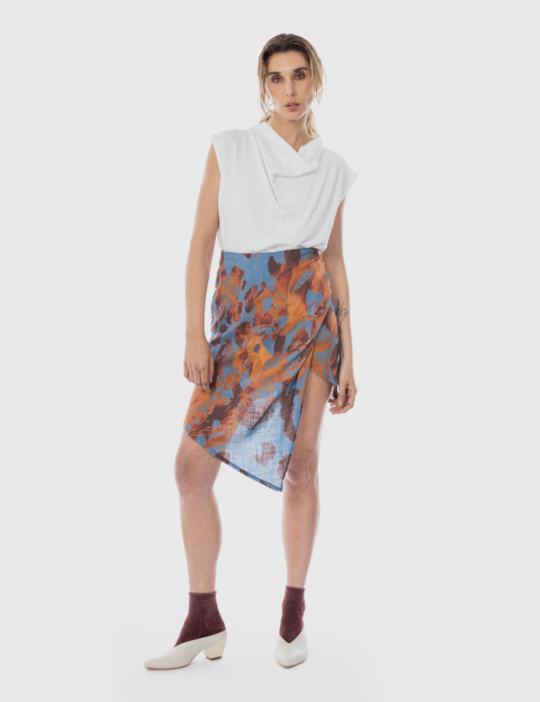 Falda Viscosa Rumi Fuego