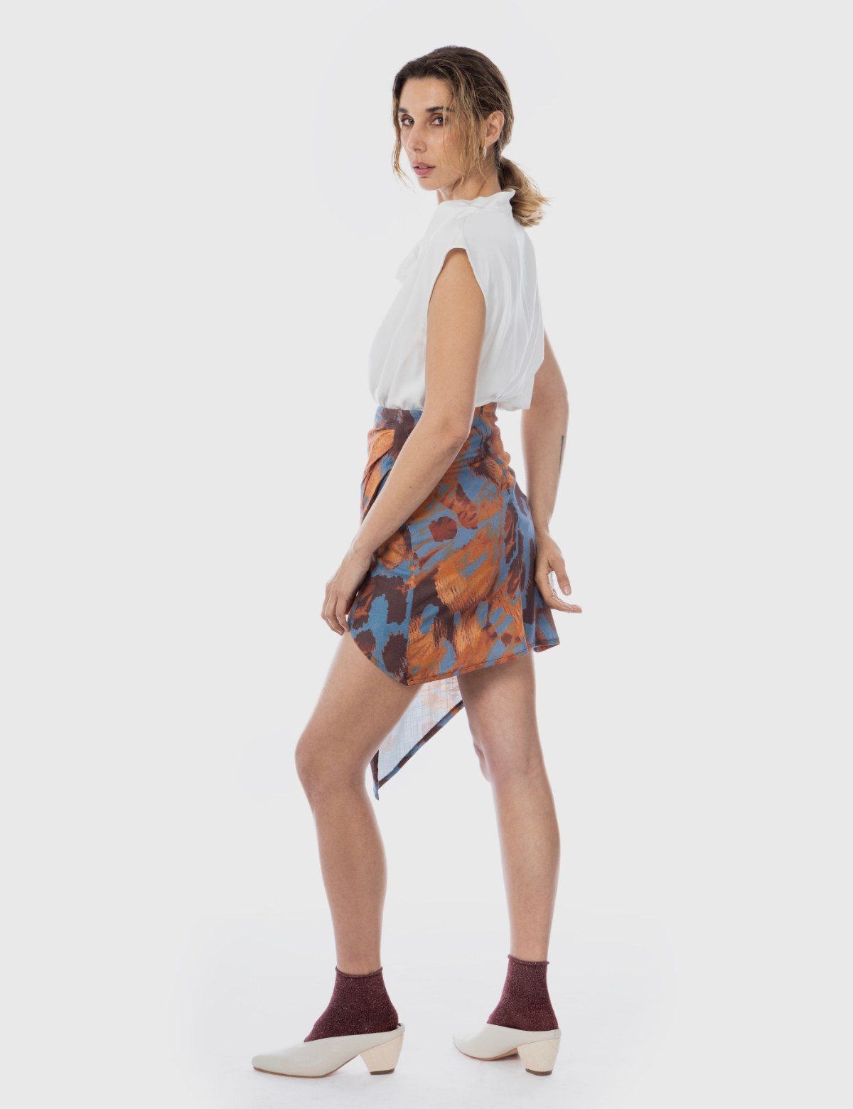 Falda Viscosa Rumi Fuego