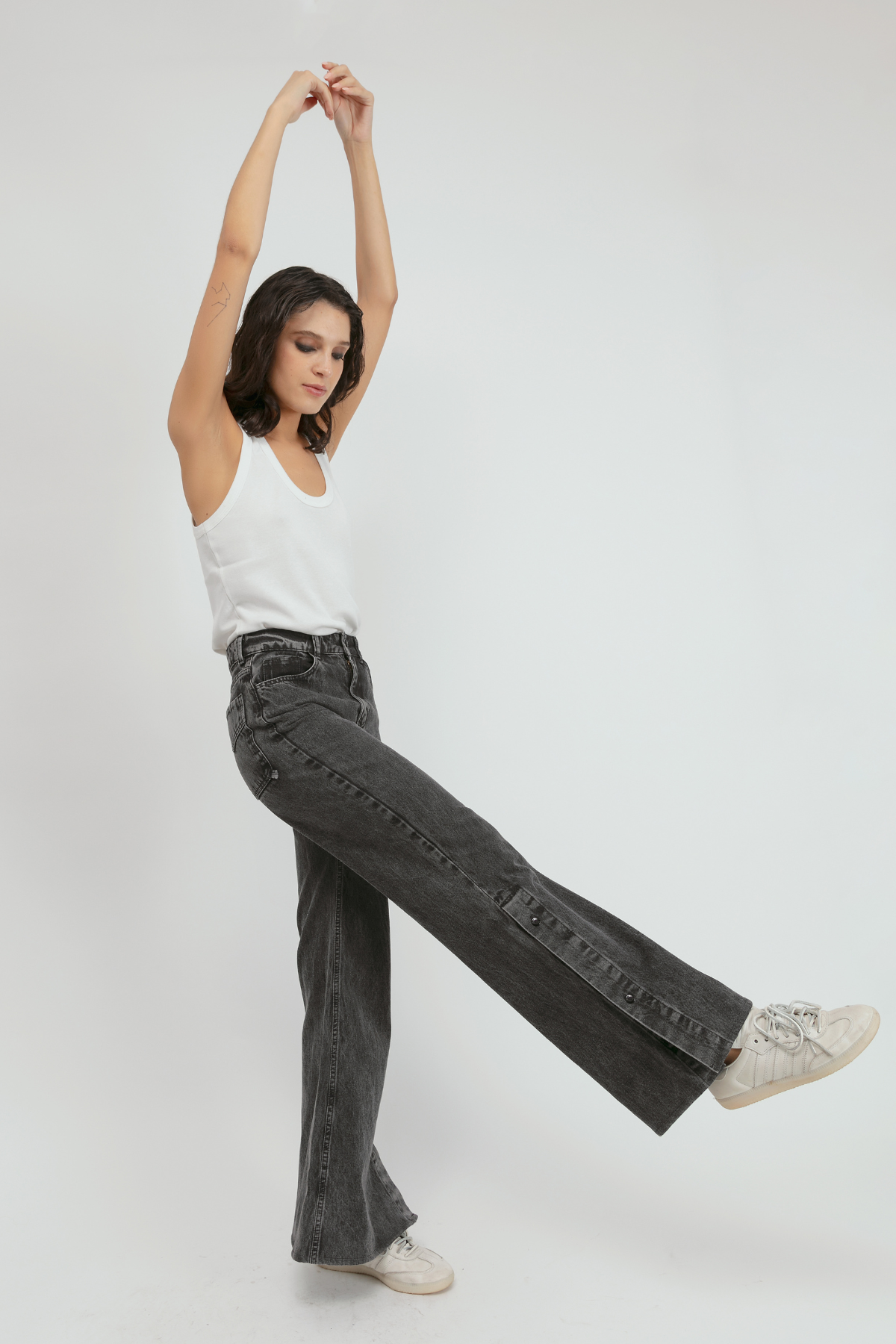 Jeans fleare Sofía negro
