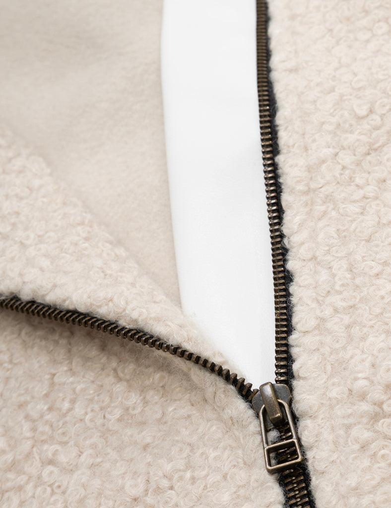 Abrigo corderito Ariel beige