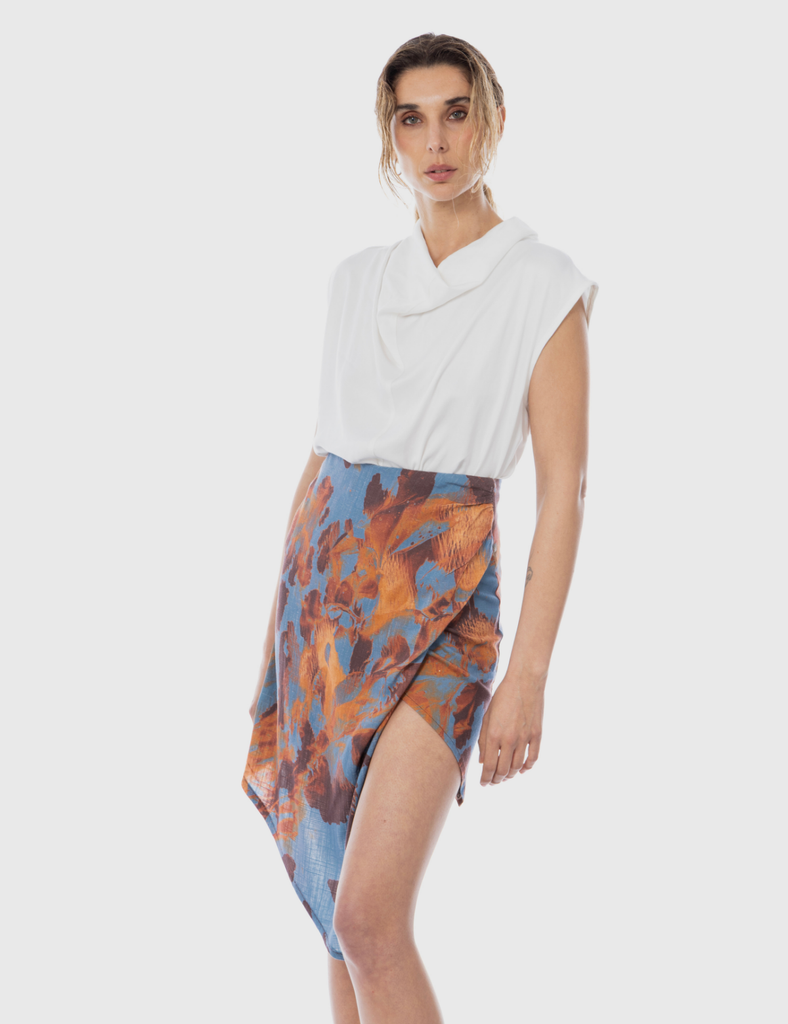 Falda Viscosa Rumi Fuego