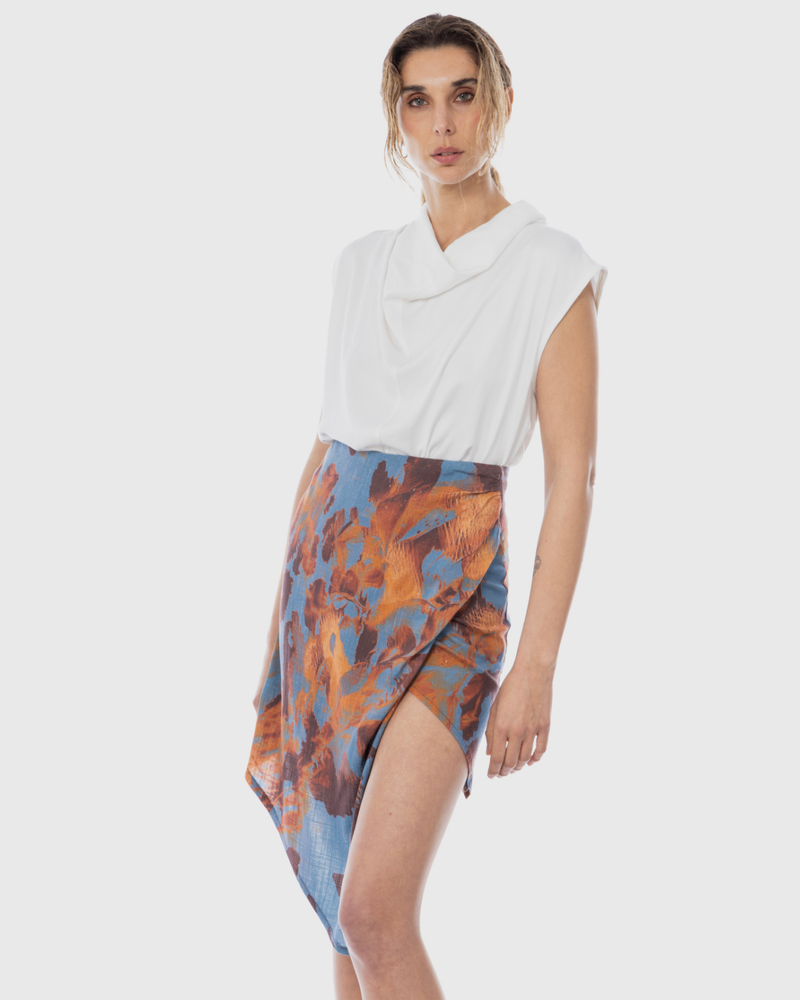 Falda Viscosa Rumi Fuego