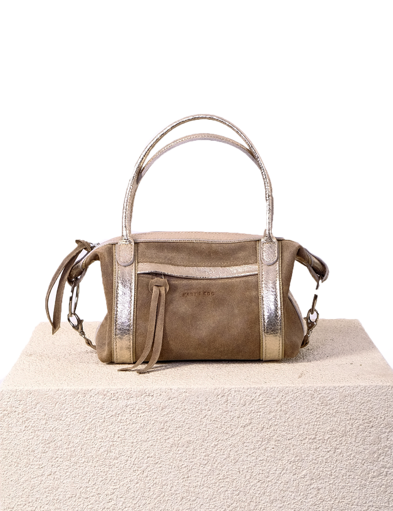 Cartera mini Diana Toffee y Oro