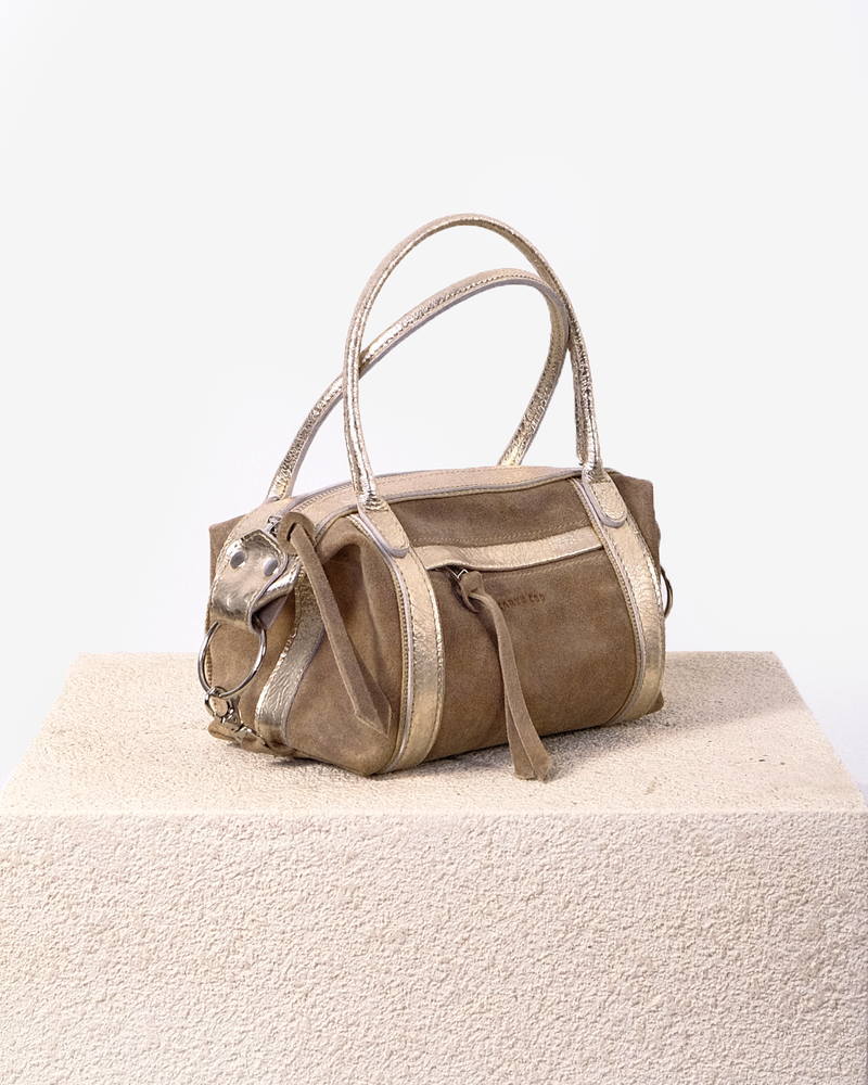 Cartera mini Diana Toffee y Oro