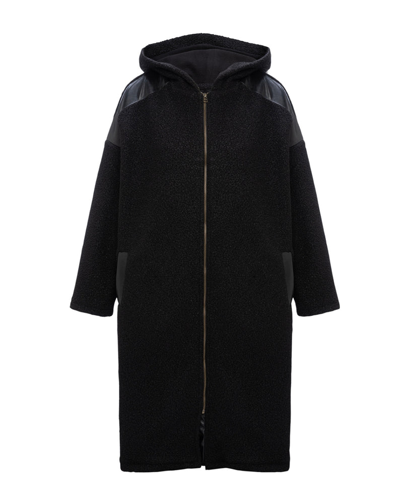 Abrigo corderito Ariel negro