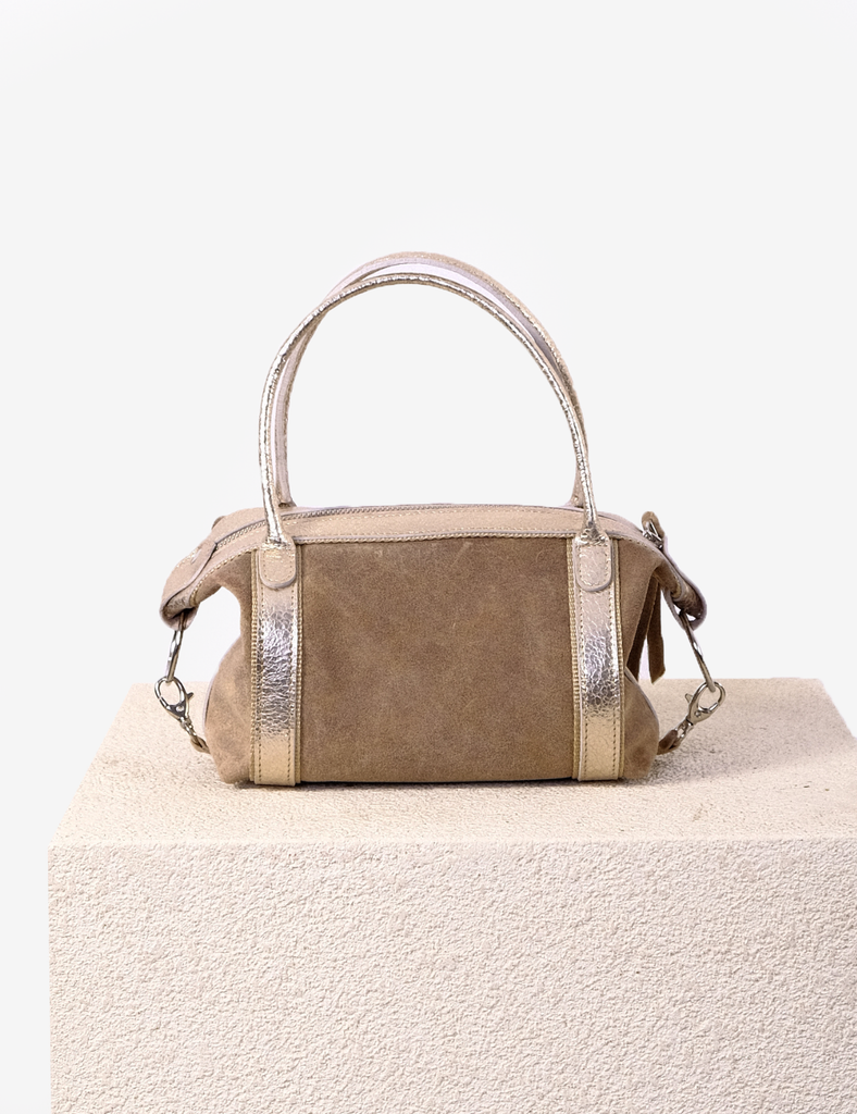 Cartera mini Diana Toffee y Oro