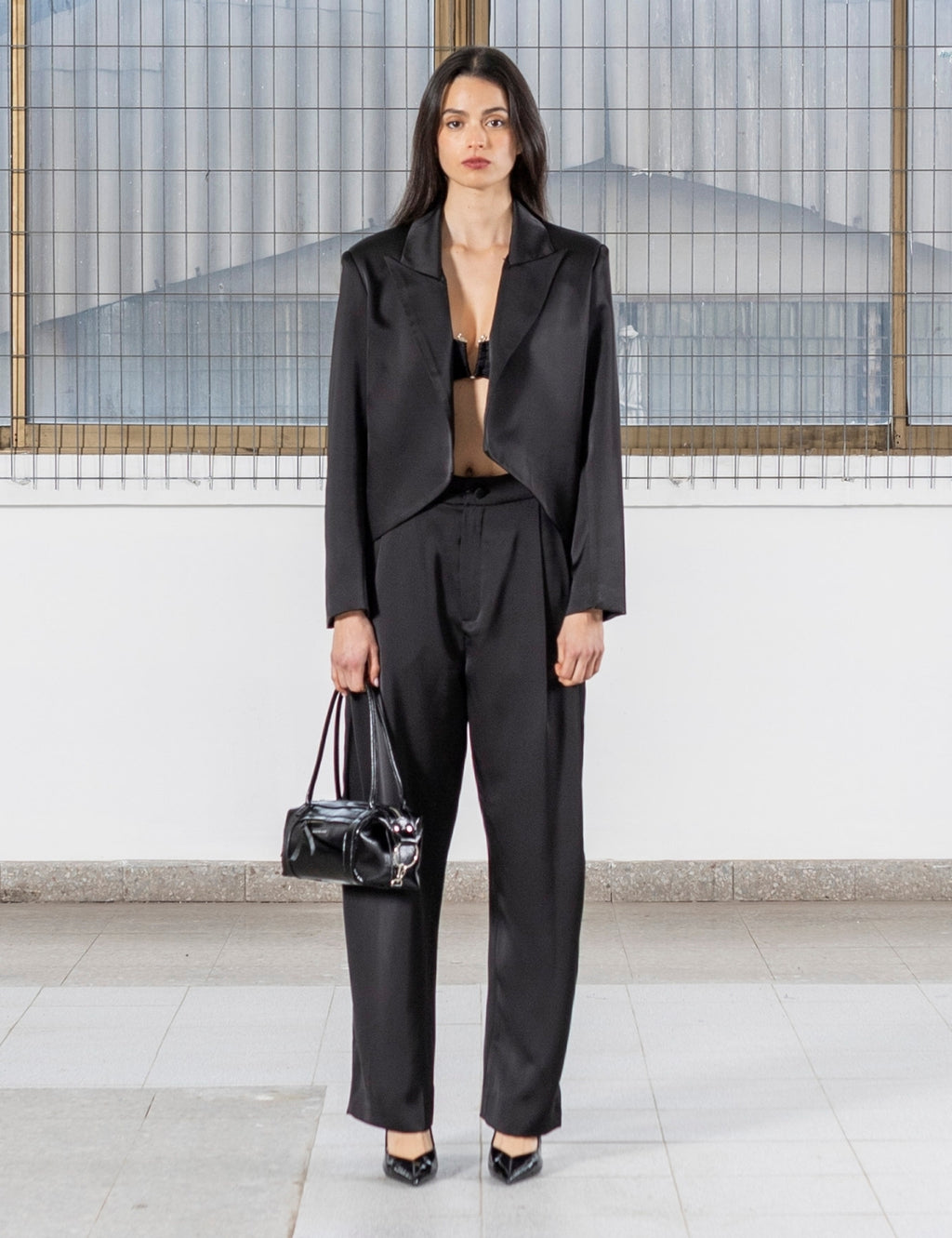 Blazer Raso Leo Negro