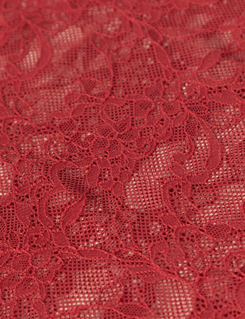 Polera Rose Oversize Encaje Burdeo