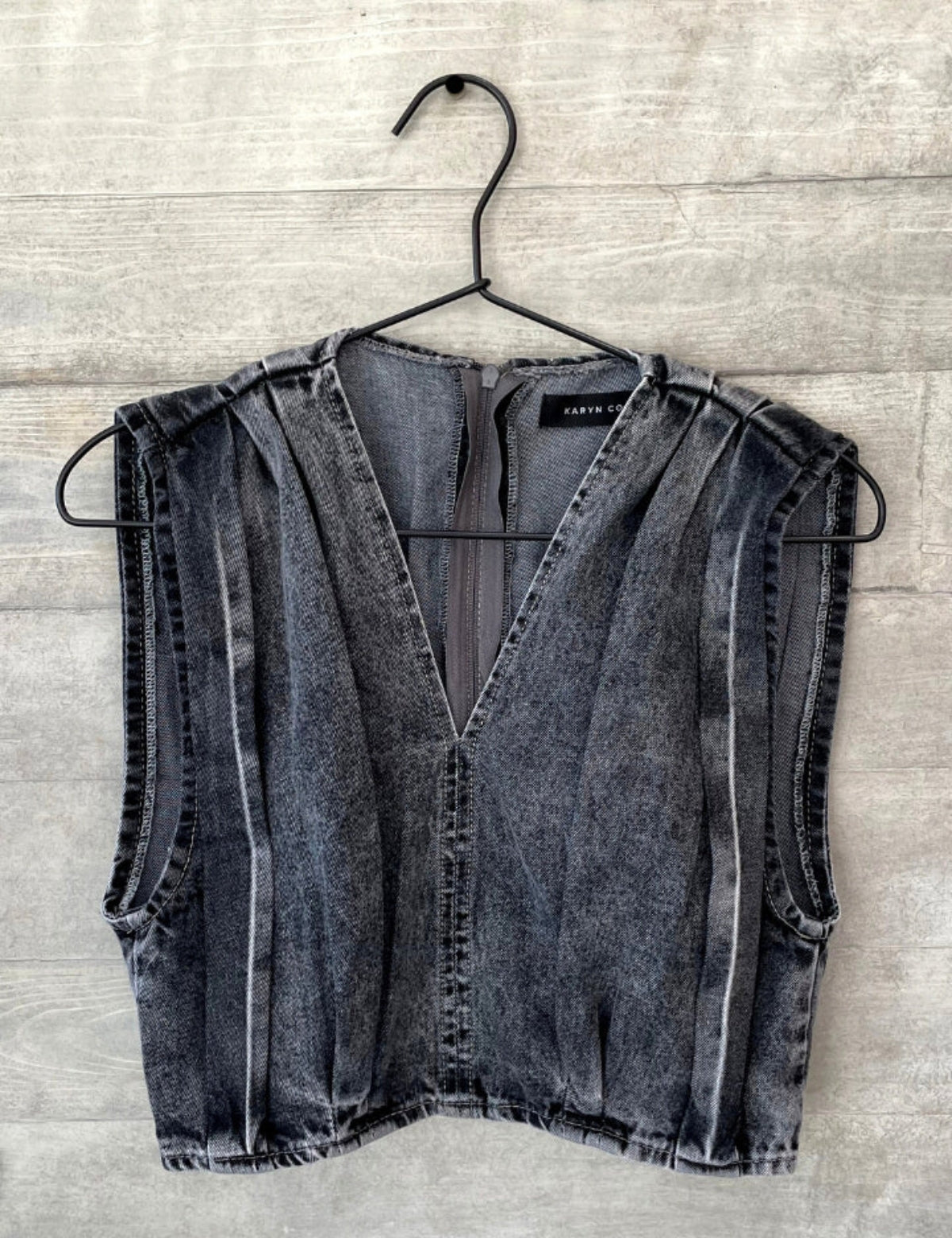 Top denim Candela negro