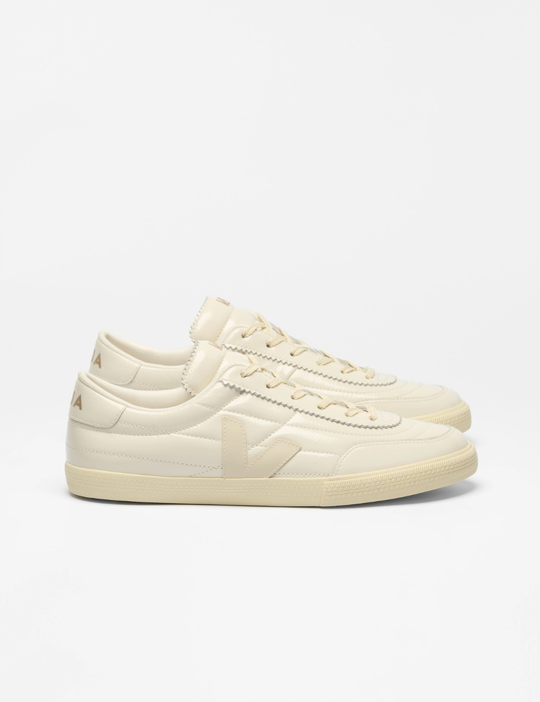 Zapatilla Veja Paneka Patent Leather Off-White Natural