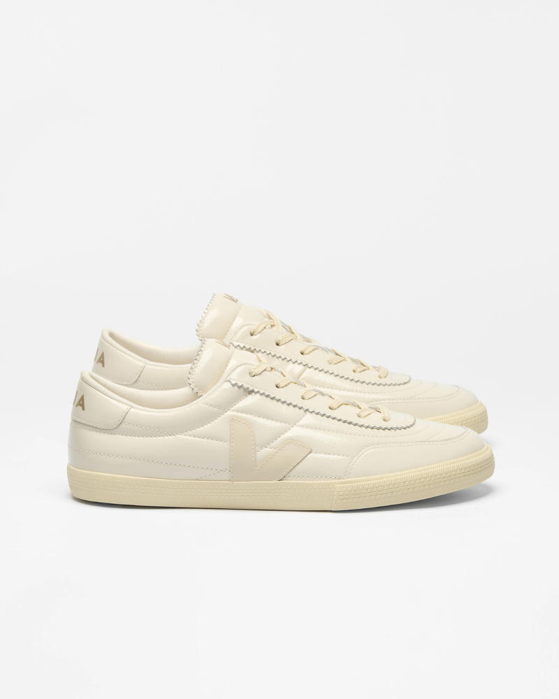 Zapatilla Veja Paneka Patent Leather Off-White Natural