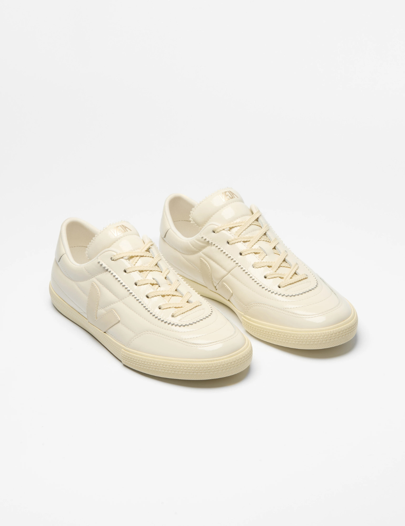 Zapatilla Veja Paneka Patent Leather Off-White Natural