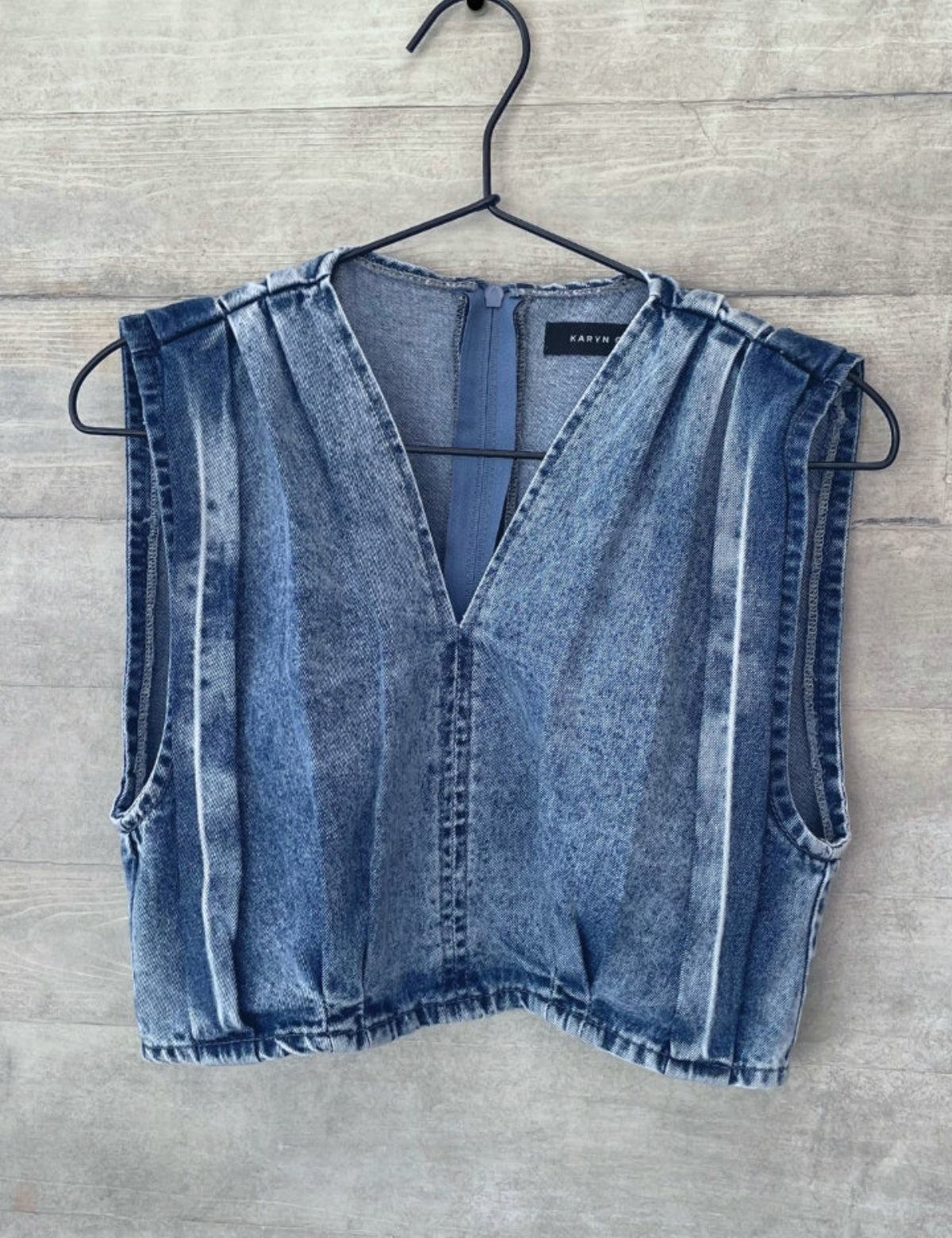 Top denim Candela azul