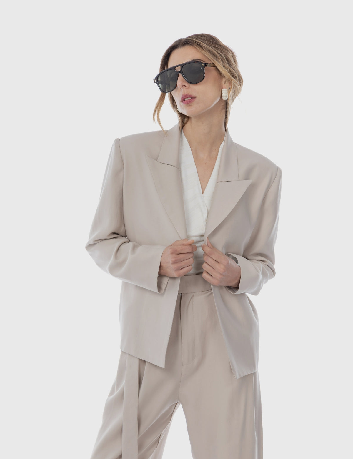 Blazer Tencel Leo Hielo