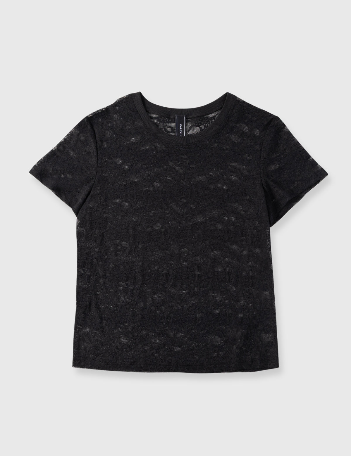 Polera Rose Oversize Encaje Negro
