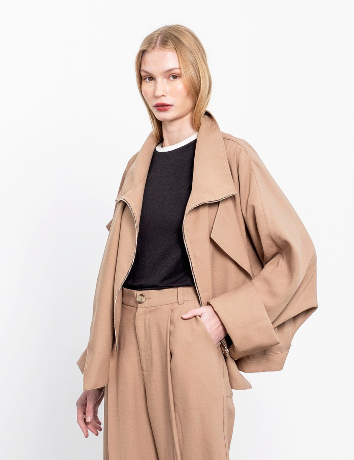 Chaqueta Tencel Japo Habano