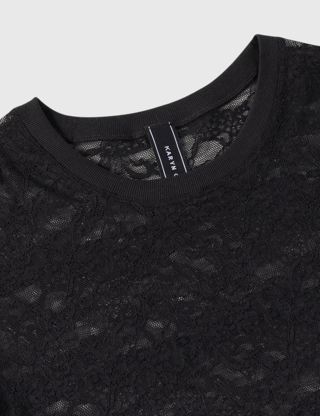 Polera Rose Oversize Encaje Negro