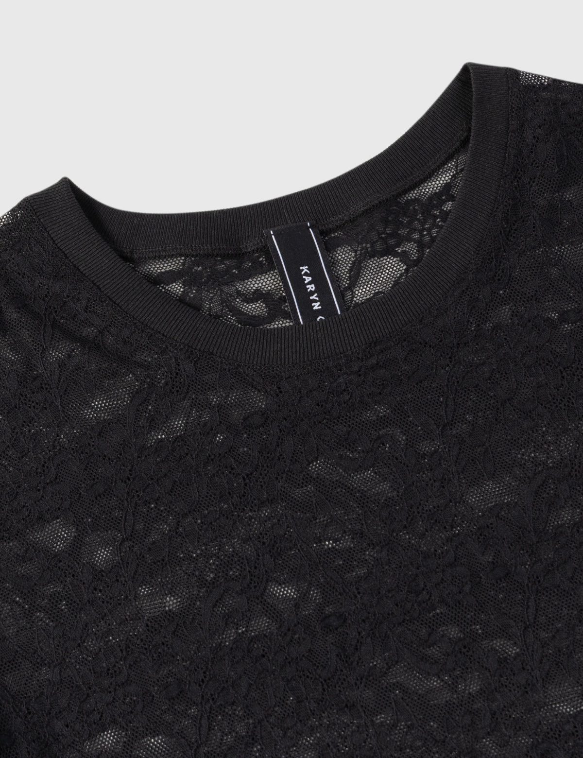 Polera Rose Oversize Encaje Negro