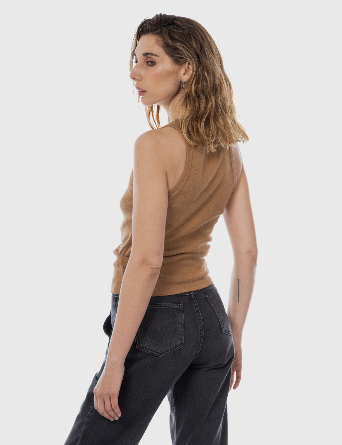 Musculosa Algodón Teresa Camel