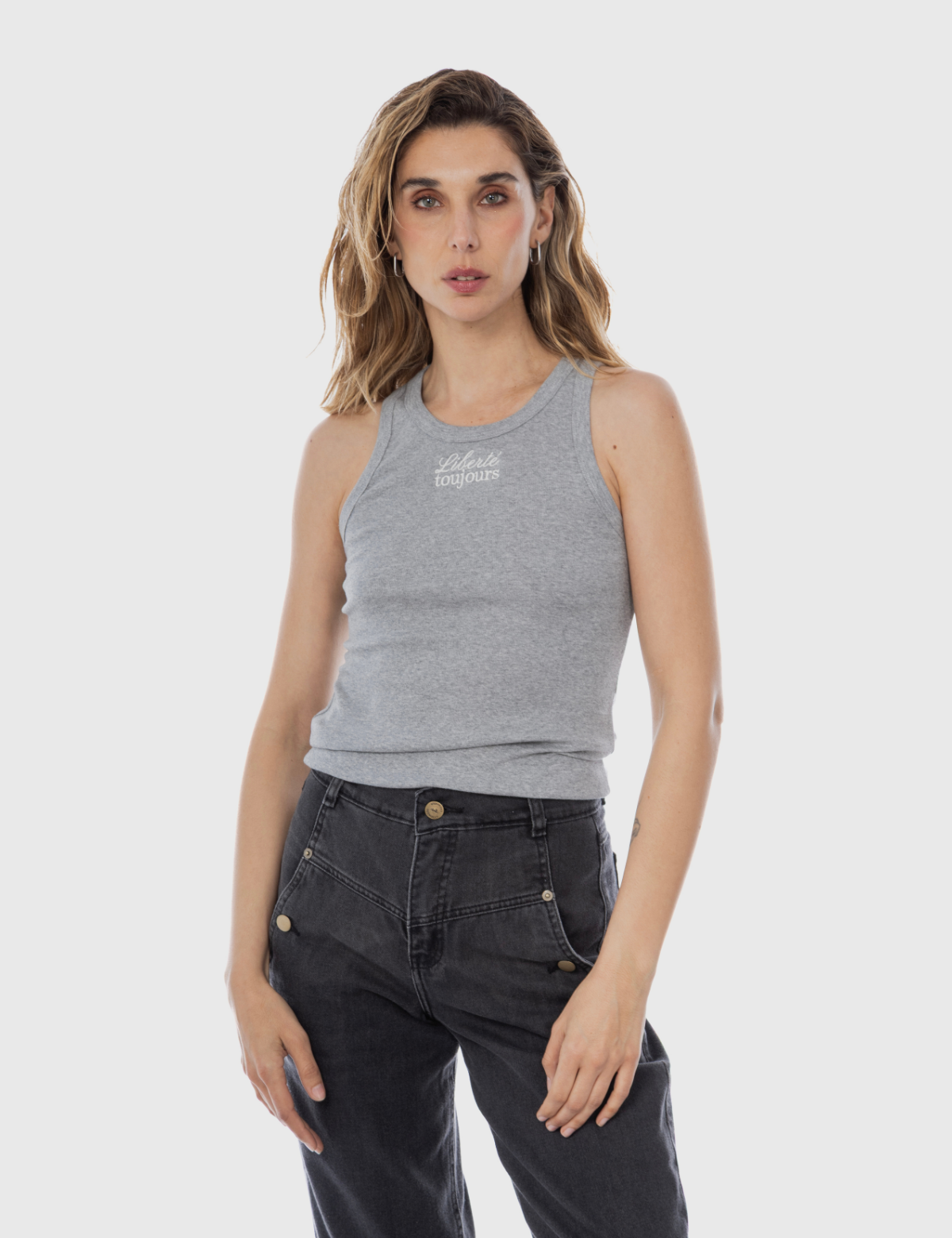 Musculosa Algodón Teresa Gris