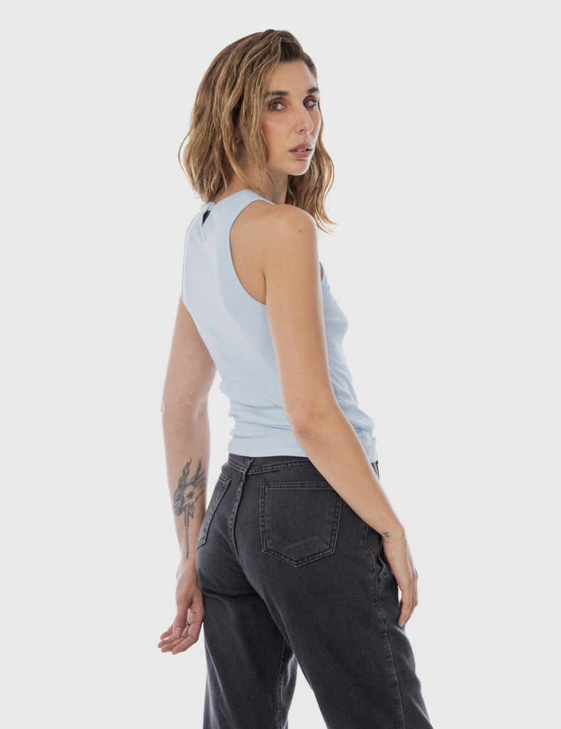 Musculosa Algodón Teresa Celeste