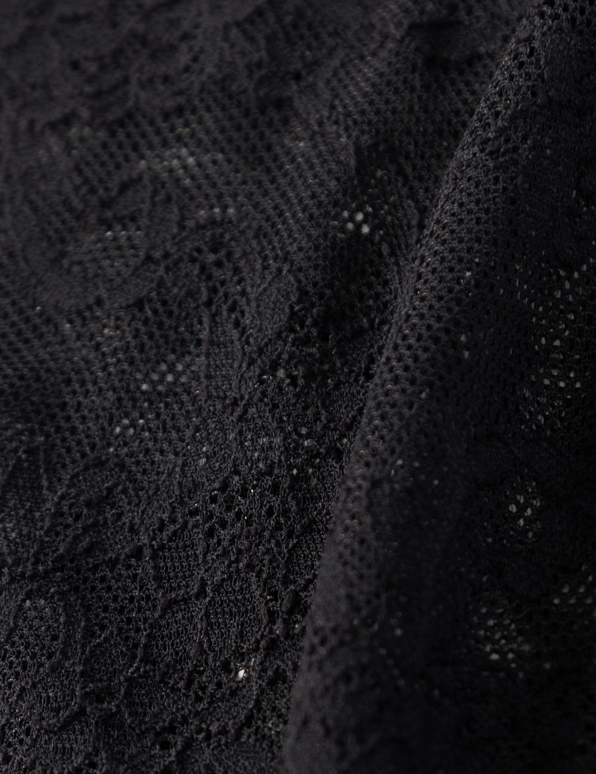 Polera Rose Oversize Encaje Negro