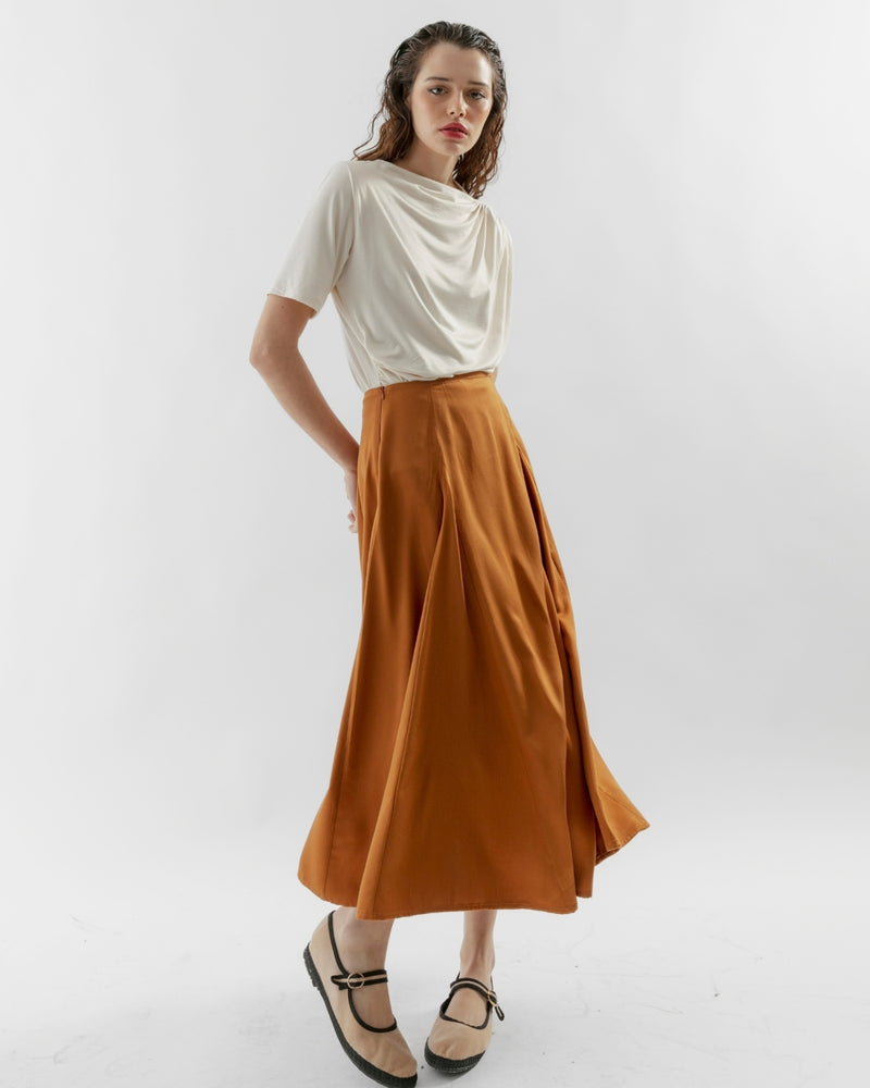 Falda evasé Fer camel