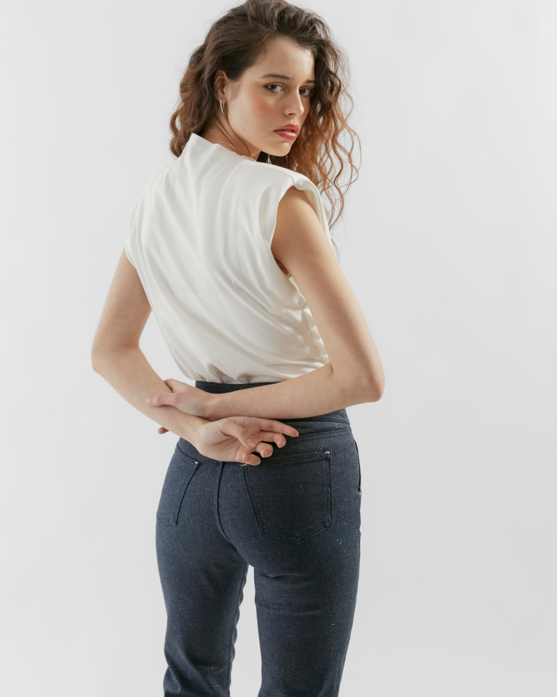 Jeans glitter Uma índigo