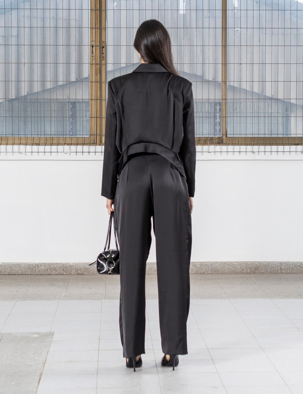 Pantalón Raso Celine Negro