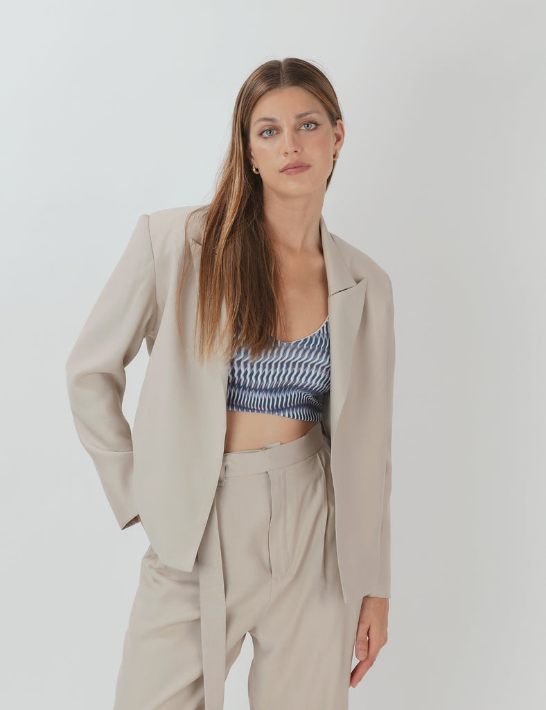 Blazer Tencel Leo Hielo