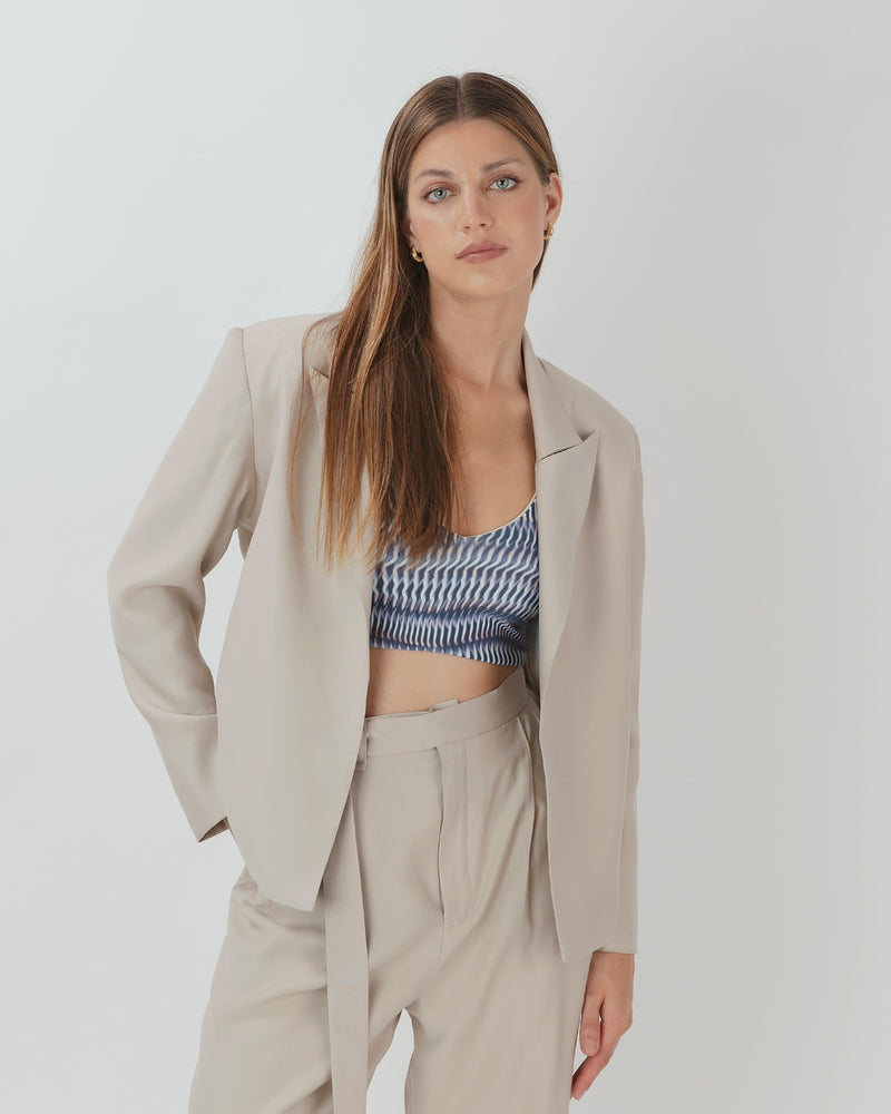 Blazer Tencel Leo Hielo