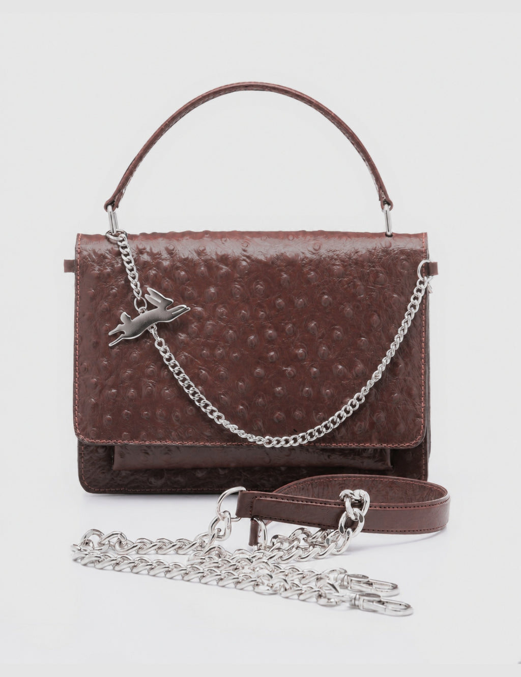 Cartera Inés Avestruz Moro
