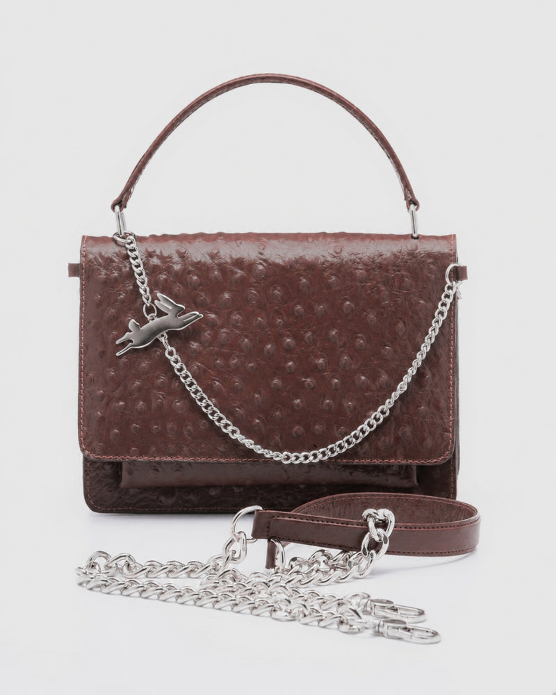 Cartera Inés Avestruz Moro