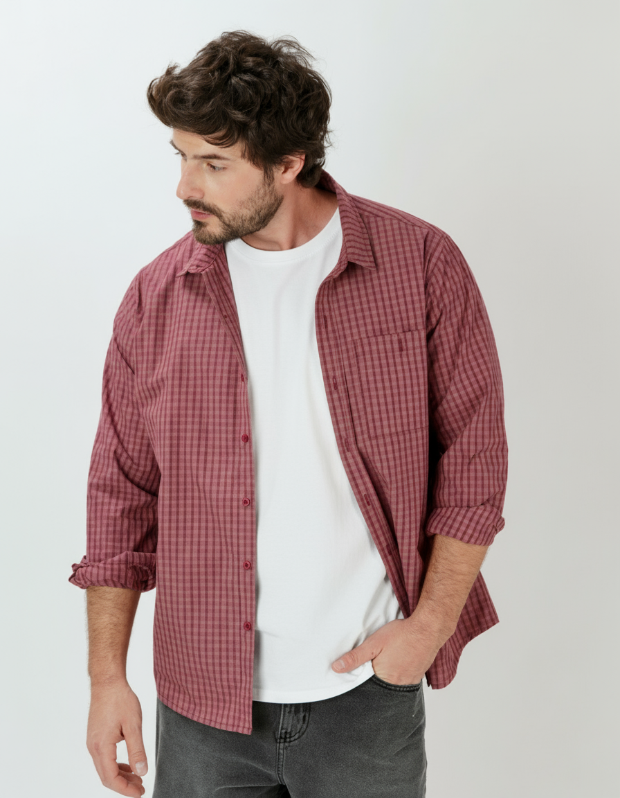 Camisa Dandy Burdeo