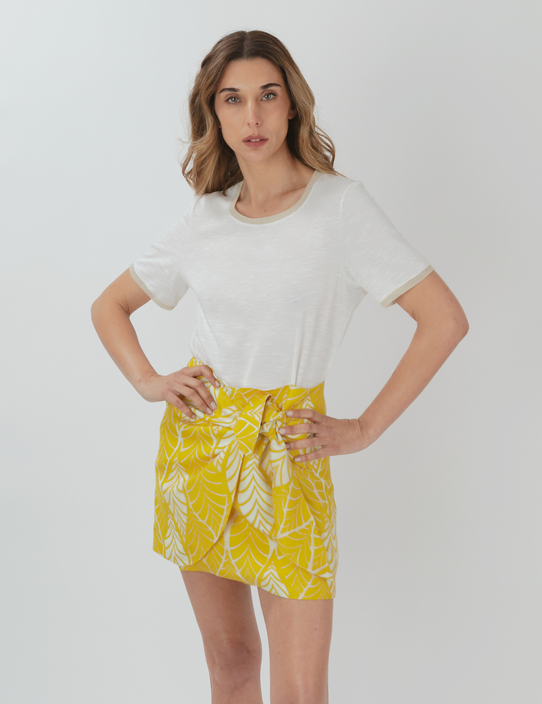 Falda Anakena Premium Hojas Amarillo