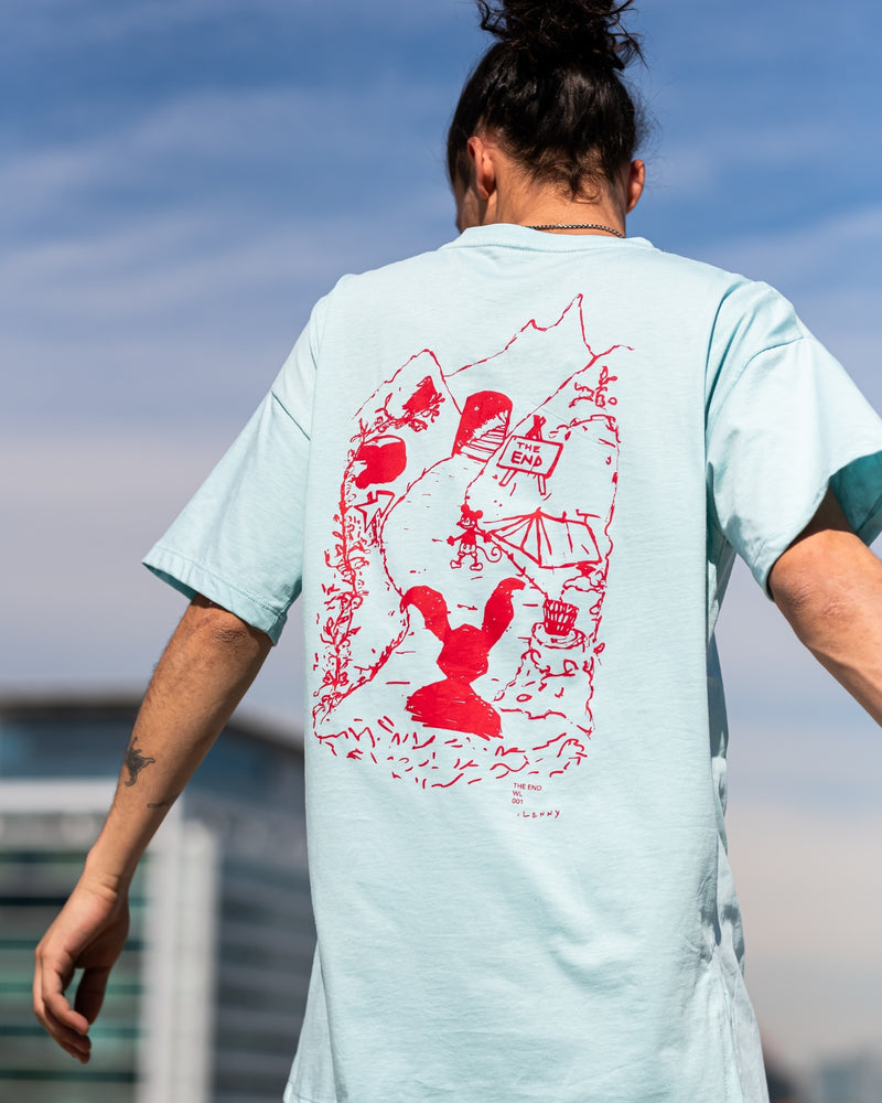 Polera Dylan WL x Lenny celeste