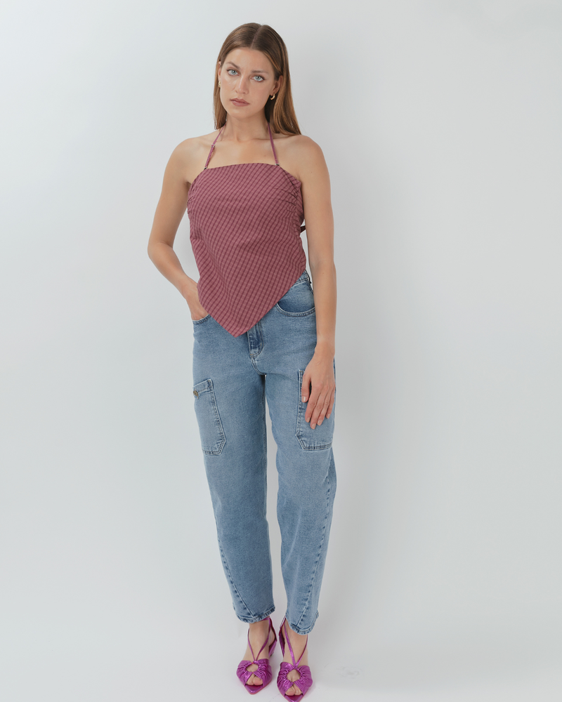 Blusa Pañuelo Isidora Escocés