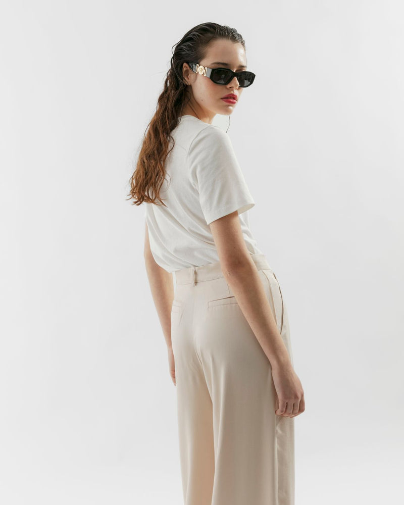 Pantalón viscosa Bardot beige