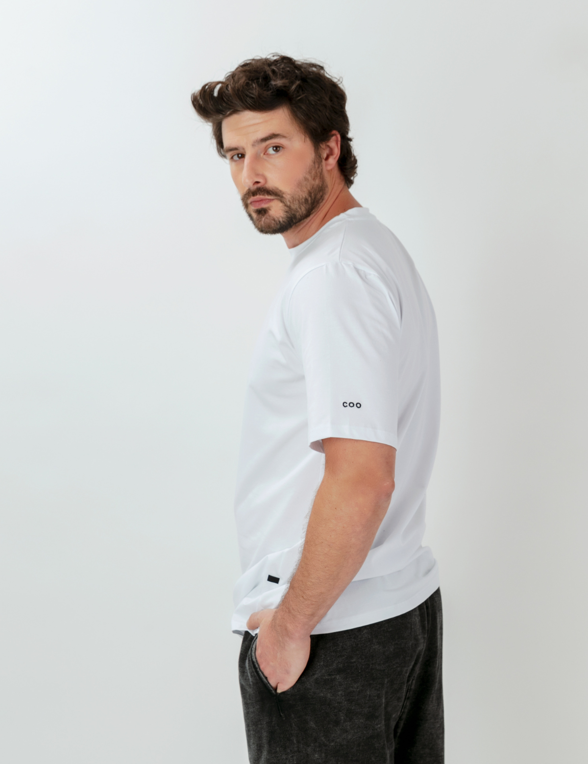 Polera algodón Bailey blanco