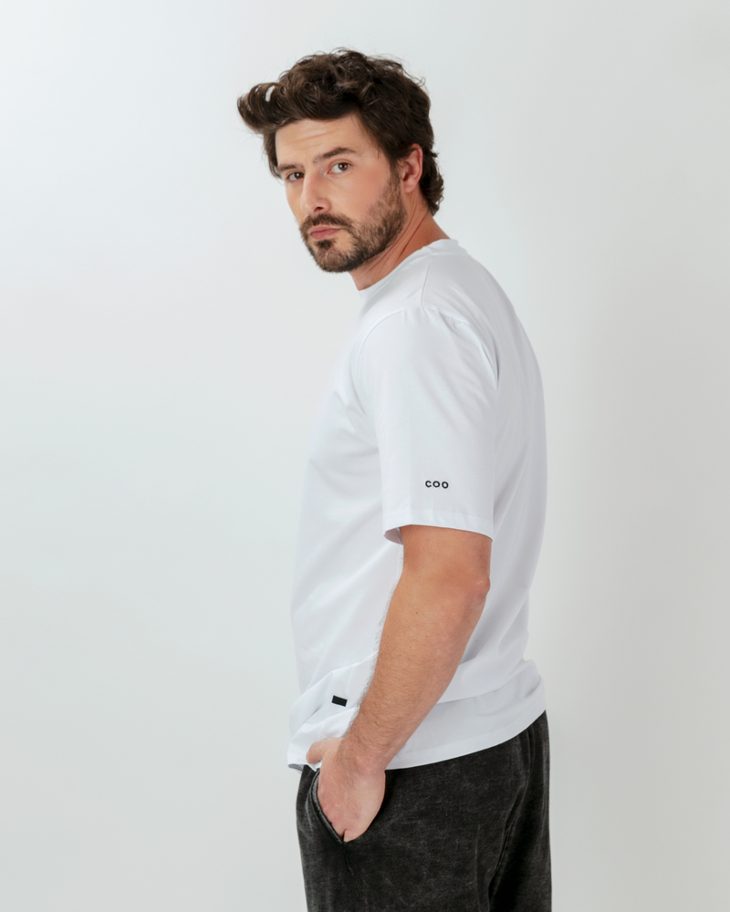 Polera algodón Bailey blanco