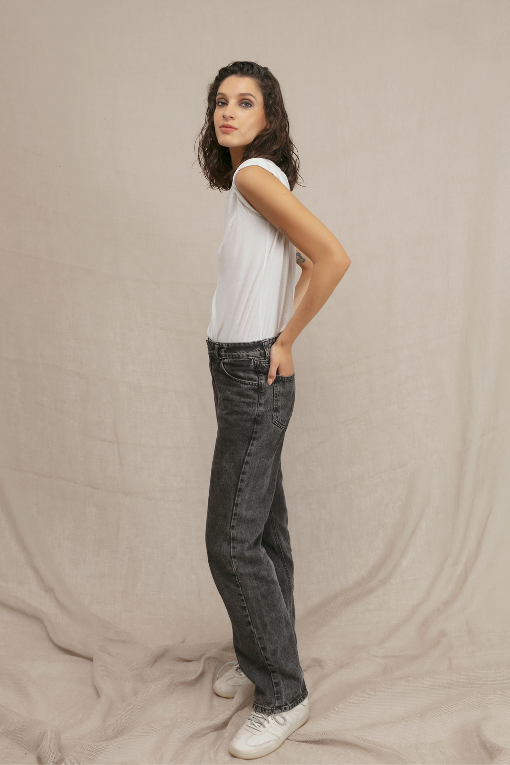 Jeans straight Parma negro