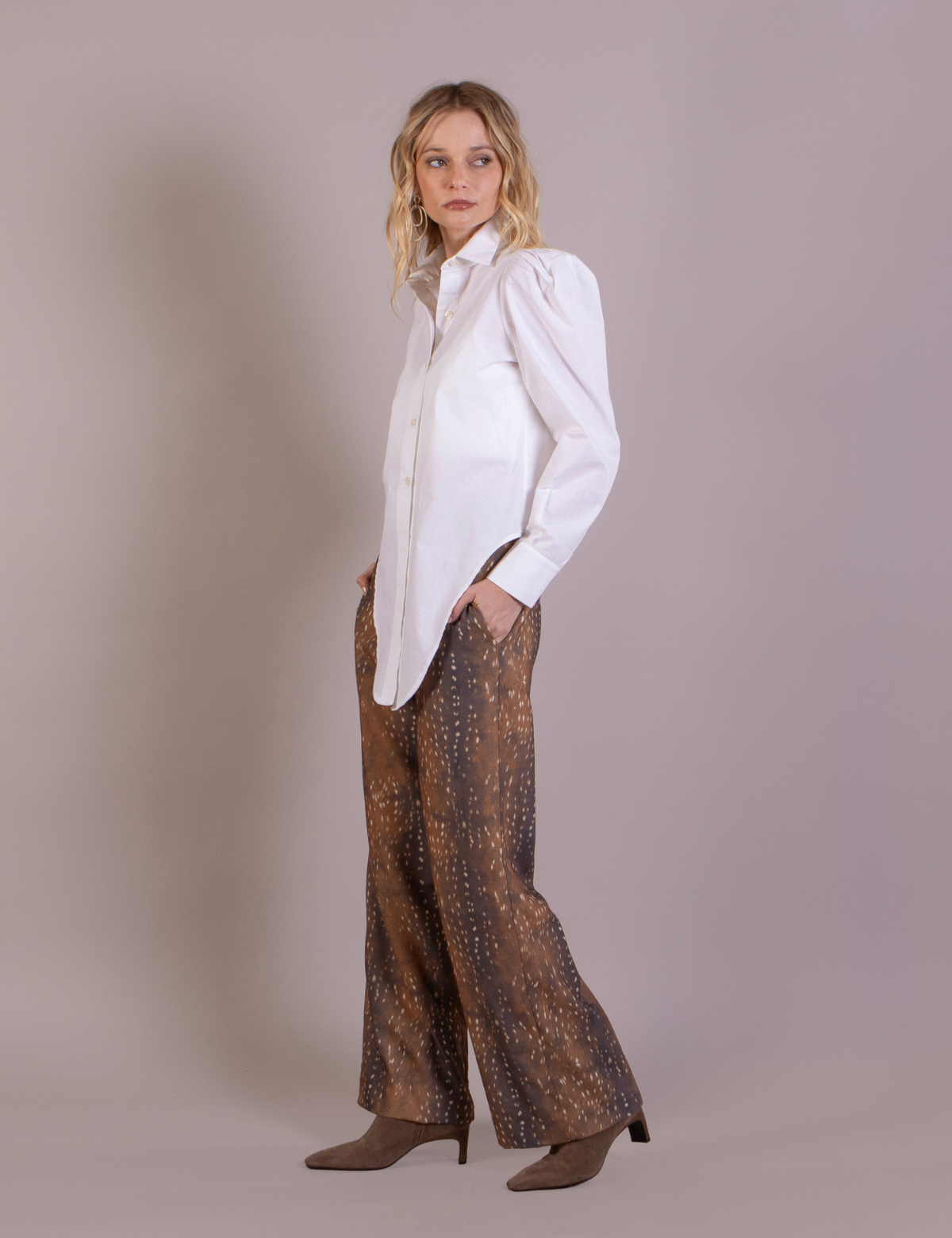 Camisa Algodón Manga Globo